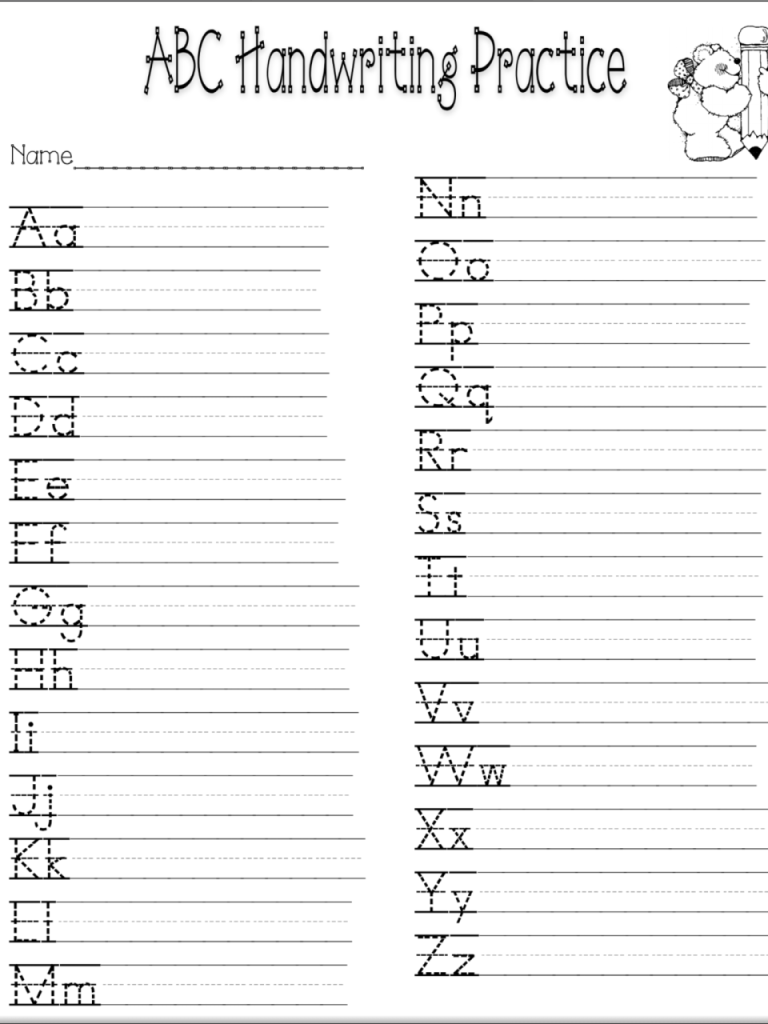 Printable Printout Letter Tracing Worksheets Pdf