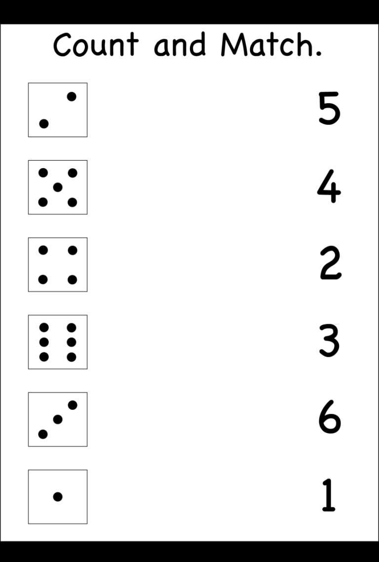 Counting Numbers Worksheet For Toddlers