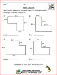 Compound Shapes Worksheet Answers