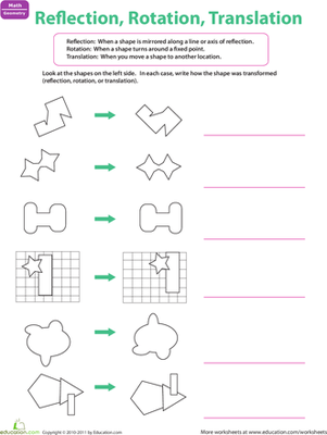 Reflection Worksheets Ks2