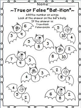 2nd Grade Halloween Addition Worksheets