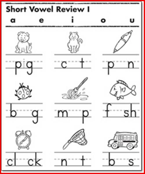 Short Vowel Sounds Worksheets For Grade 1