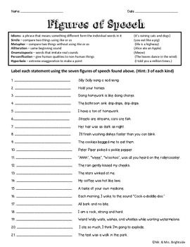 Figurative Language Worksheets