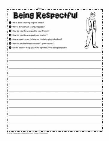 Respect Worksheets