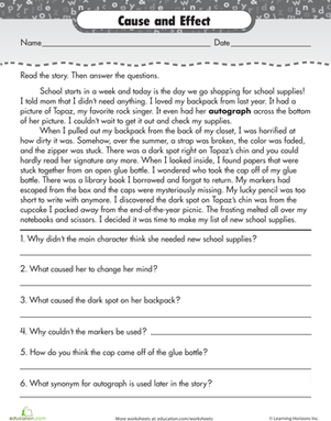 4th Grade English Worksheets