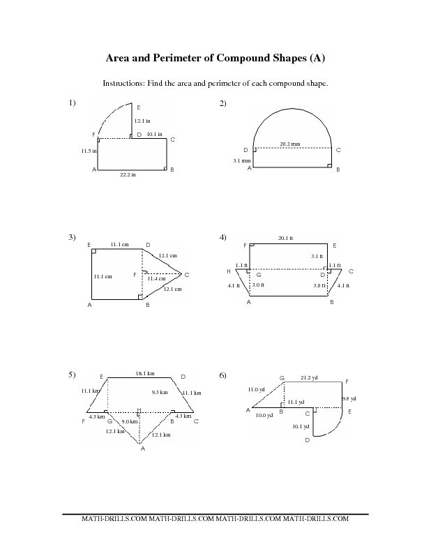 Compound Shapes Worksheet Pdf