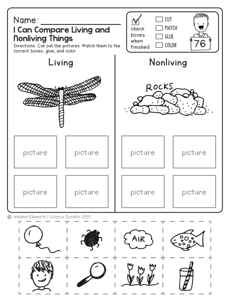 Free Science Worksheets For Kindergarten