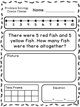 Kindergarten Addition And Subtraction Problems