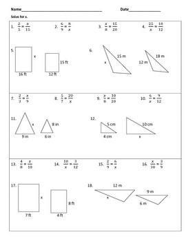 Similar Figures Worksheet Geometry Pdf