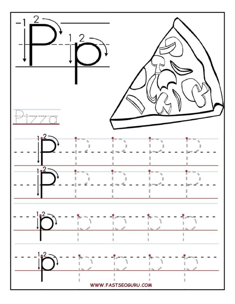 Letter P Worksheets Free Printables