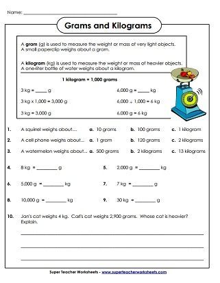 Measurement Worksheets Grade 5 Pdf