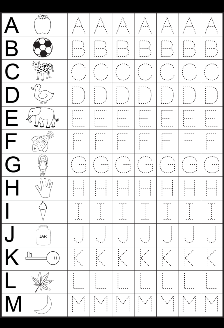 Tracing Letters Alphabet Writing Practice Sheets For Preschoolers