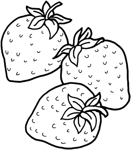 Strawberry Coloring Page