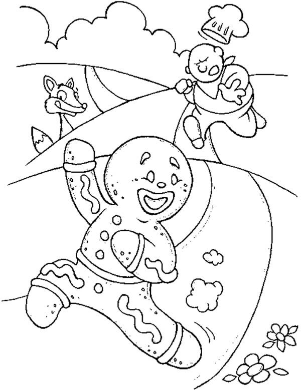 Gingerbread Man Coloring Page