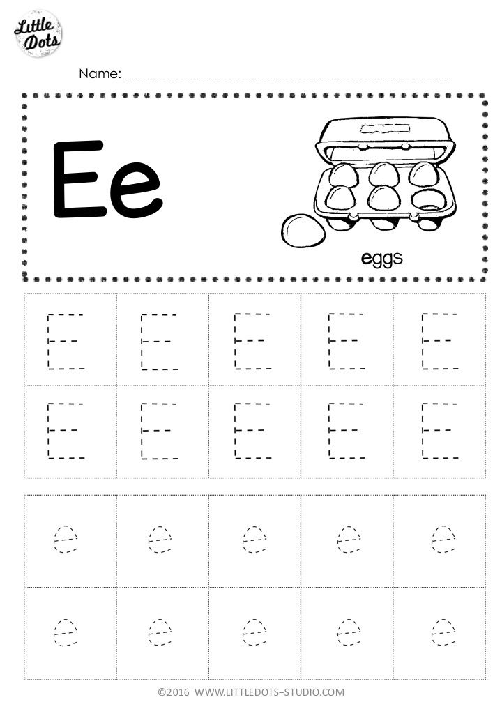 Free Printable Tracing Letter E Worksheets