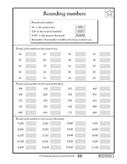 Rounding Word Problems 4th Grade Worksheets