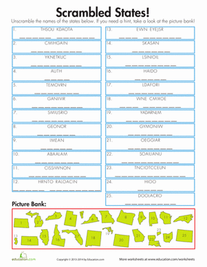 Word Scramble Worksheet With Answers Pdf