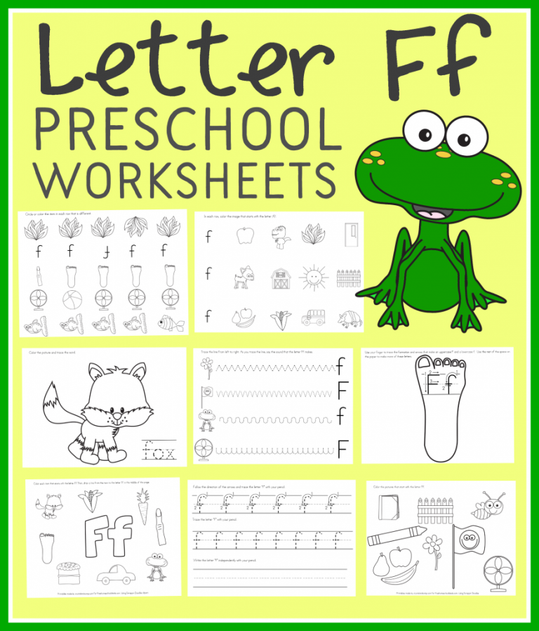 Letter F Worksheets For Preschool Pdf