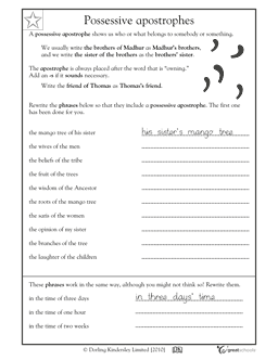 Apostrophe And Contractions Worksheet Pdf