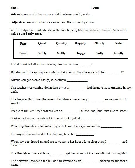 2nd Grade 3rd Grade Language Arts Worksheets