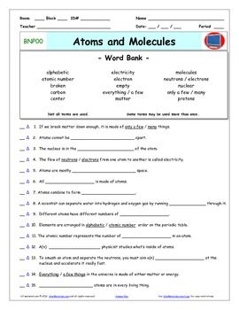 7th Grade Bill Nye Chemical Reactions Worksheet Answers