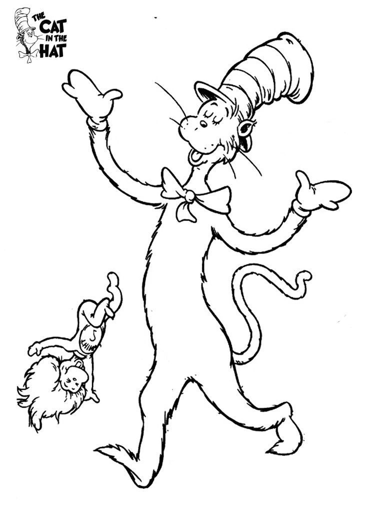 Cat In The Hat Coloring Pages