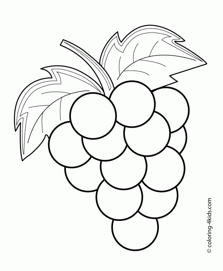 Fruits Drawing For Colouring