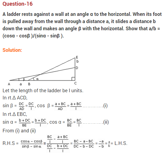 Worksheet For Class 10 Maths Trigonometry Pdf