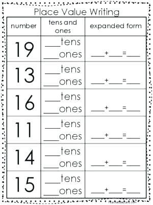 Printable Tens And Ones Worksheets Pdf