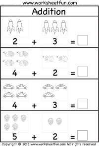 Preschool Free Printable Math Addition Worksheets For Kindergarten