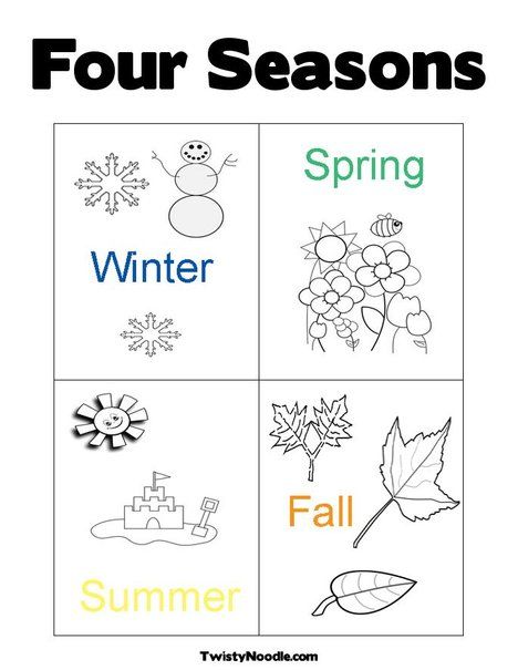 Matching Seasons Worksheets For Kindergarten