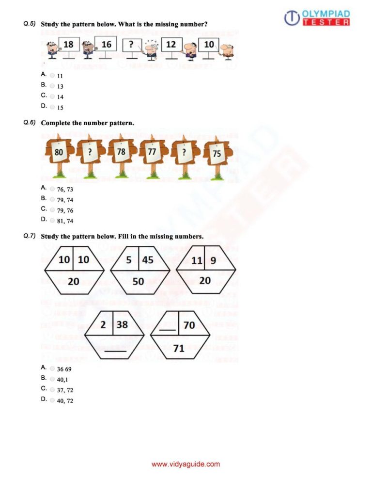 Maths Worksheet For Class 1 Pdf