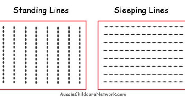 Sleeping Line Pattern Worksheets For Kindergarten Pdf