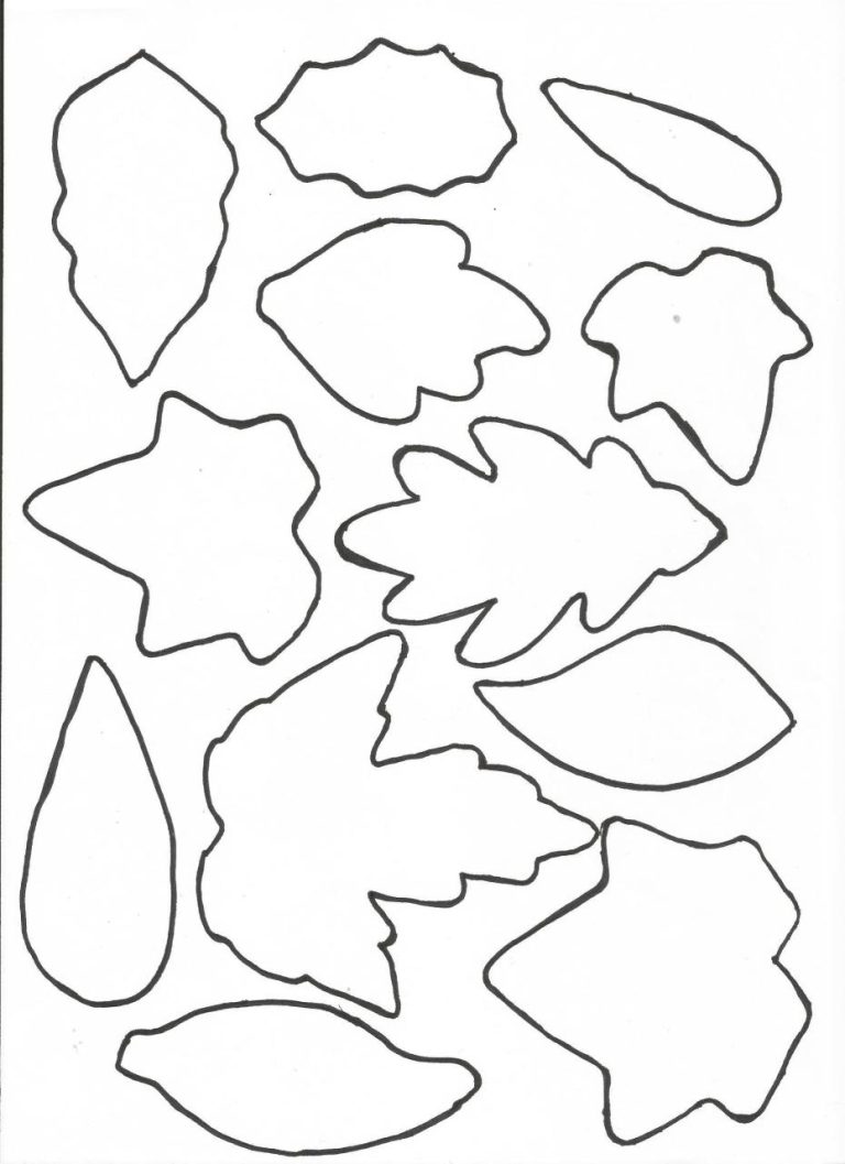 Printable Leaf Shapes To Cut Out