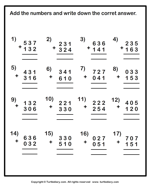 3 Digit Addition With Regrouping Worksheets