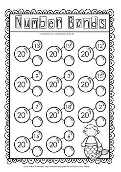 Number Bonds To 20 Free Worksheets