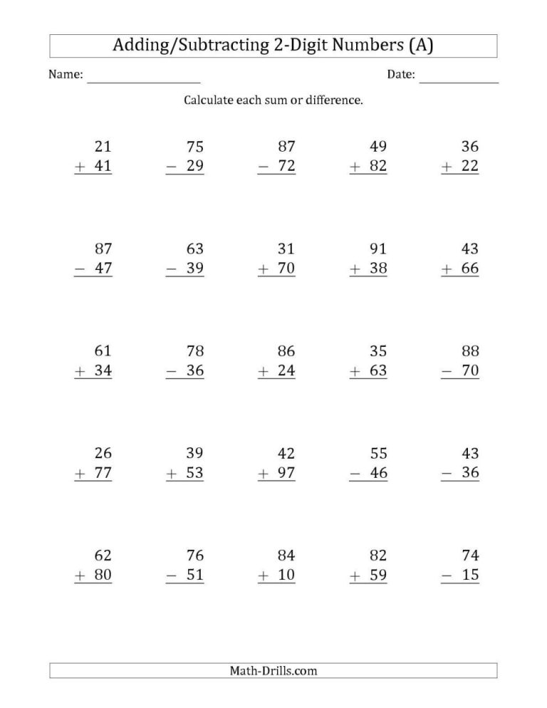 Grade 2 Worksheets Math Subtraction