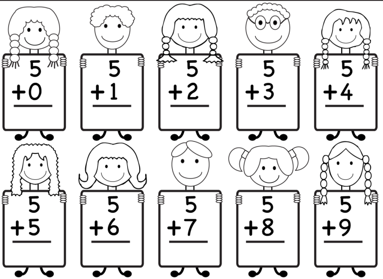 Addition Kindergarten Math Worksheets Pdf