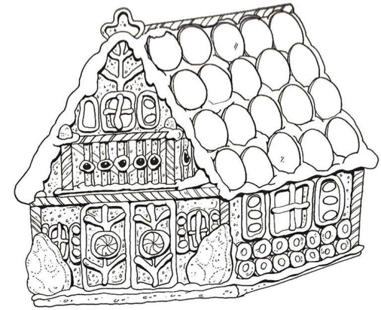 Gingerbread House Coloring Pages