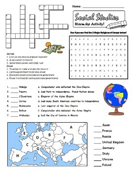 Printable Social Studies Worksheets For 6th Grade