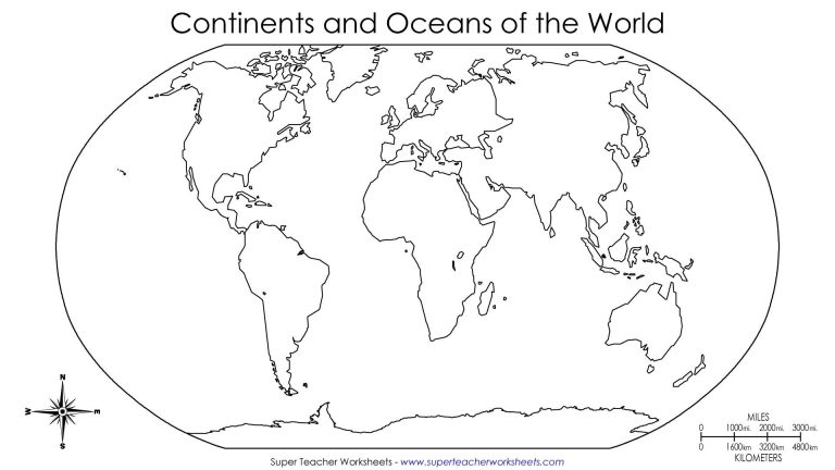 Super Teacher Worksheets Continents And Oceans Of The World