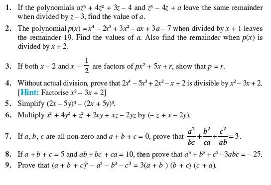 Grade 9 Factorization Of Polynomials Worksheet