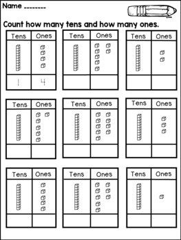 Tens And Ones Worksheets For Kindergarten Pdf