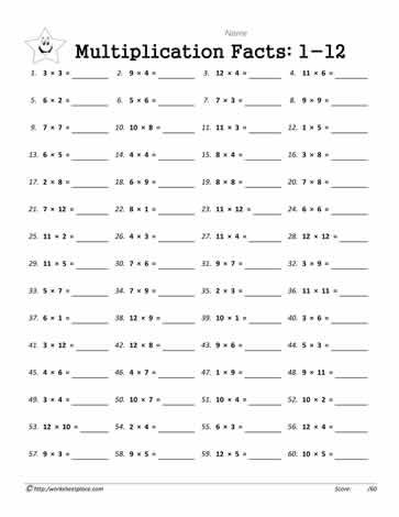 Multiplication Fact Family Worksheets Pdf