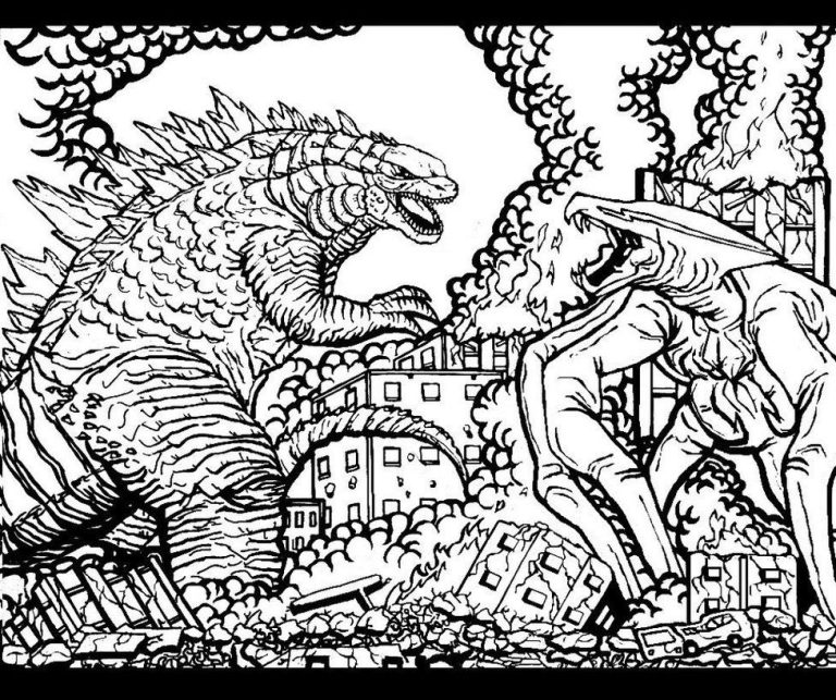 Godzilla Coloring Pages Kids