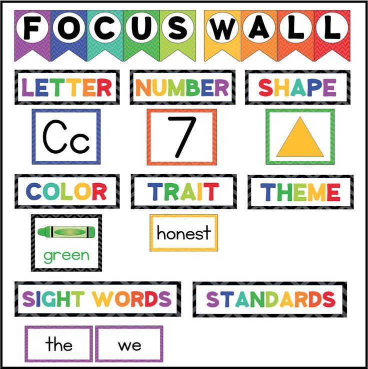 Free Preschool Focus Wall Printables