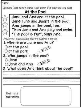 Pdf First Grade 1st Grade Reading Worksheets