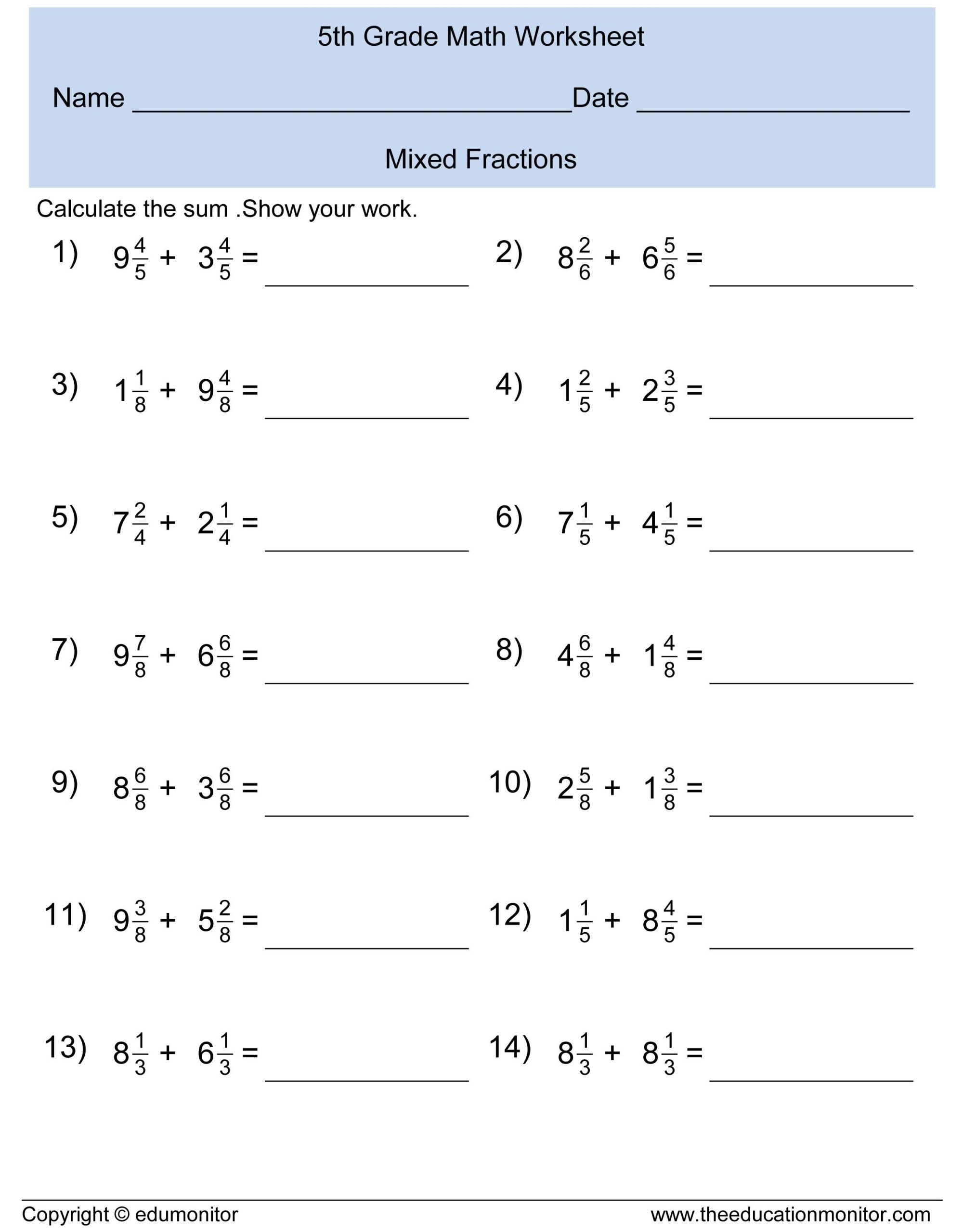 5th Grade Super Teacher Worksheets Multiplication