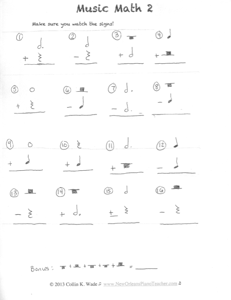 Elementary Music Theory Worksheets Pdf