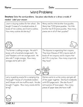 Two Step Word Problems 2nd Grade Worksheets Pdf